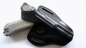 Cal38 Leather OWB Holster For Luger P08 Parabellum