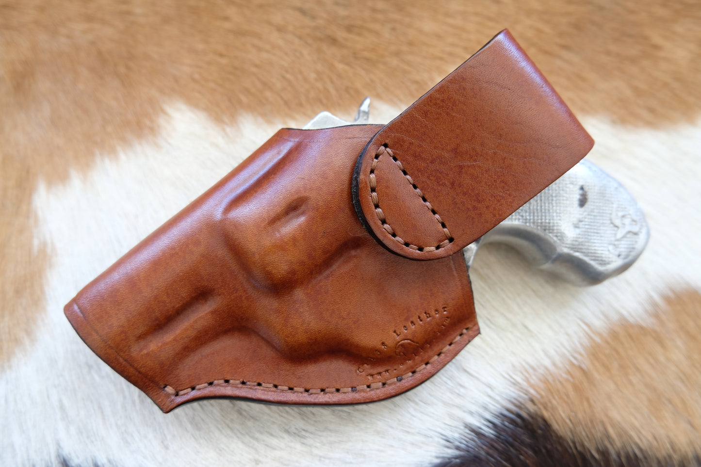 Hand-Stitched Leather OWB Holster for Taurus 856 Snub Nose 2"