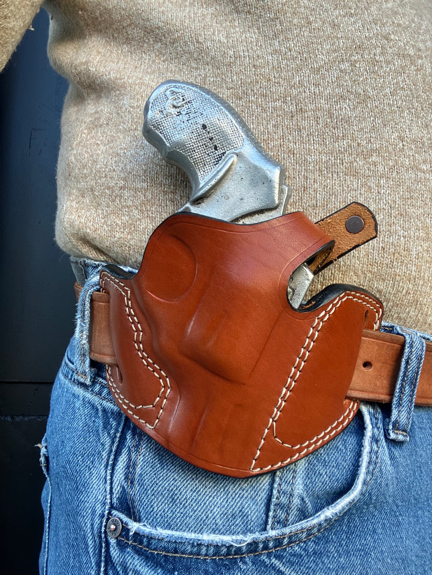 Leather Pancake Holster for Taurus 856-Brown