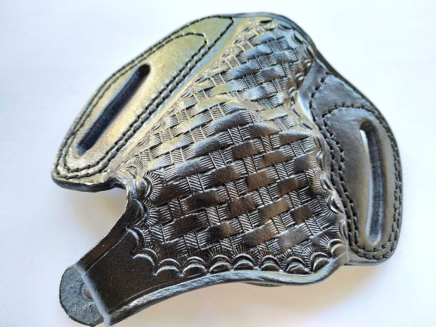 Leather Basket Weave owb Holster for Taurus 85 Ultralite 38special (R.H)