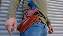 Load image into Gallery viewer, Cal38 Leather Belt owb Holster For Ruger GP100 357 Magnum 6 inch