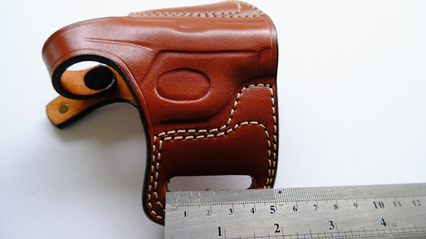 cal38 Handcrafted Leather owb Belt Holster for Colt 1908 Vest Pocket Colt Junior 25 ACP/6.35