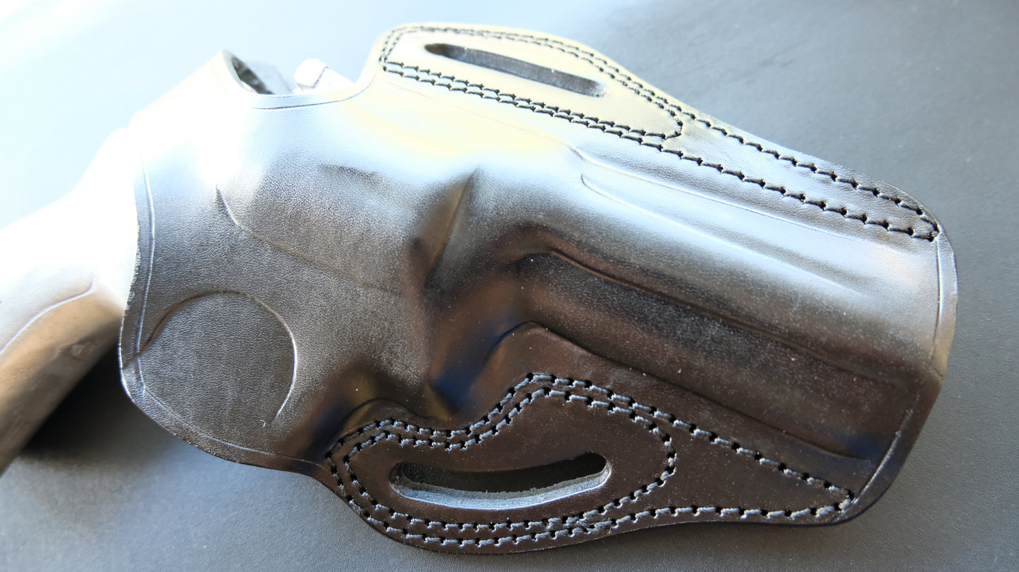 Cal38 Leather BELT Holster For Ruger GP100 357 Magnum 4 inch barrel