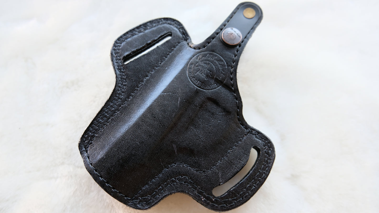 Cal38FN FN Model 1910 Short Barrel Leather Belt Custom Holster