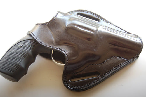 Cal38 | Leather Belt owb Holster Smith and Wesson K Frame 38 Special 