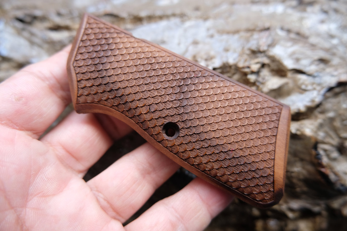Walnut Wood Grip For Browning Hi Power