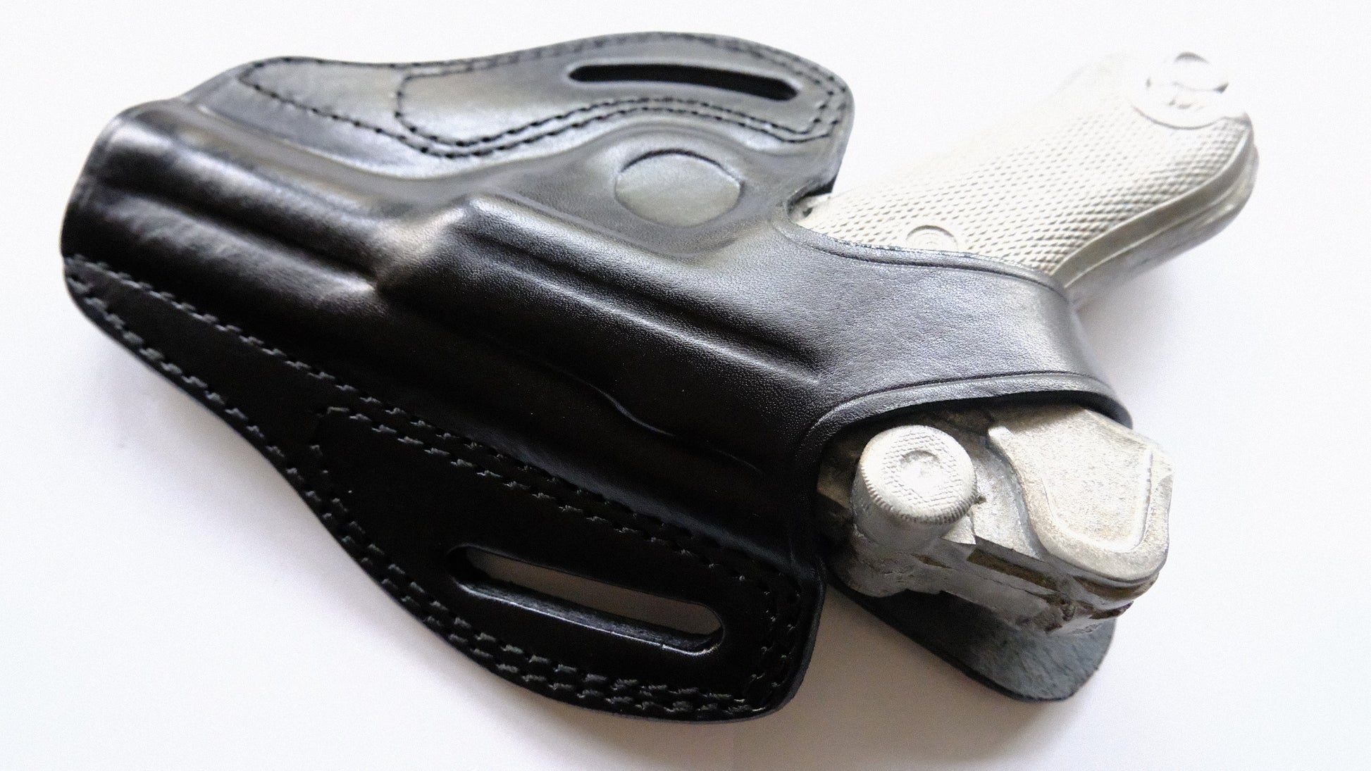 Cal38 Leather OWB Holster For Luger P08 Parabellum