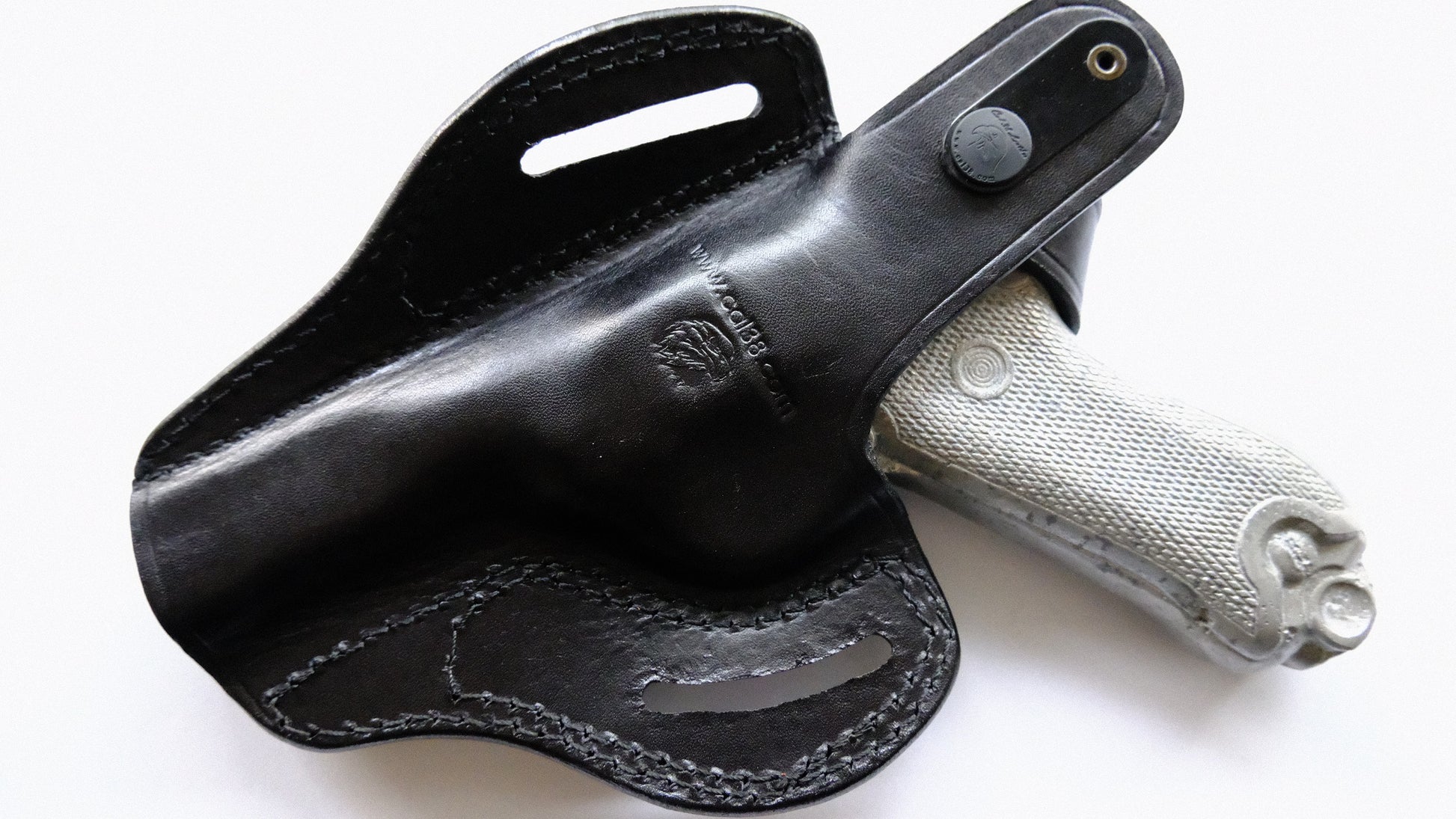 Cal38 Leather OWB Holster For Luger P08 Parabellum