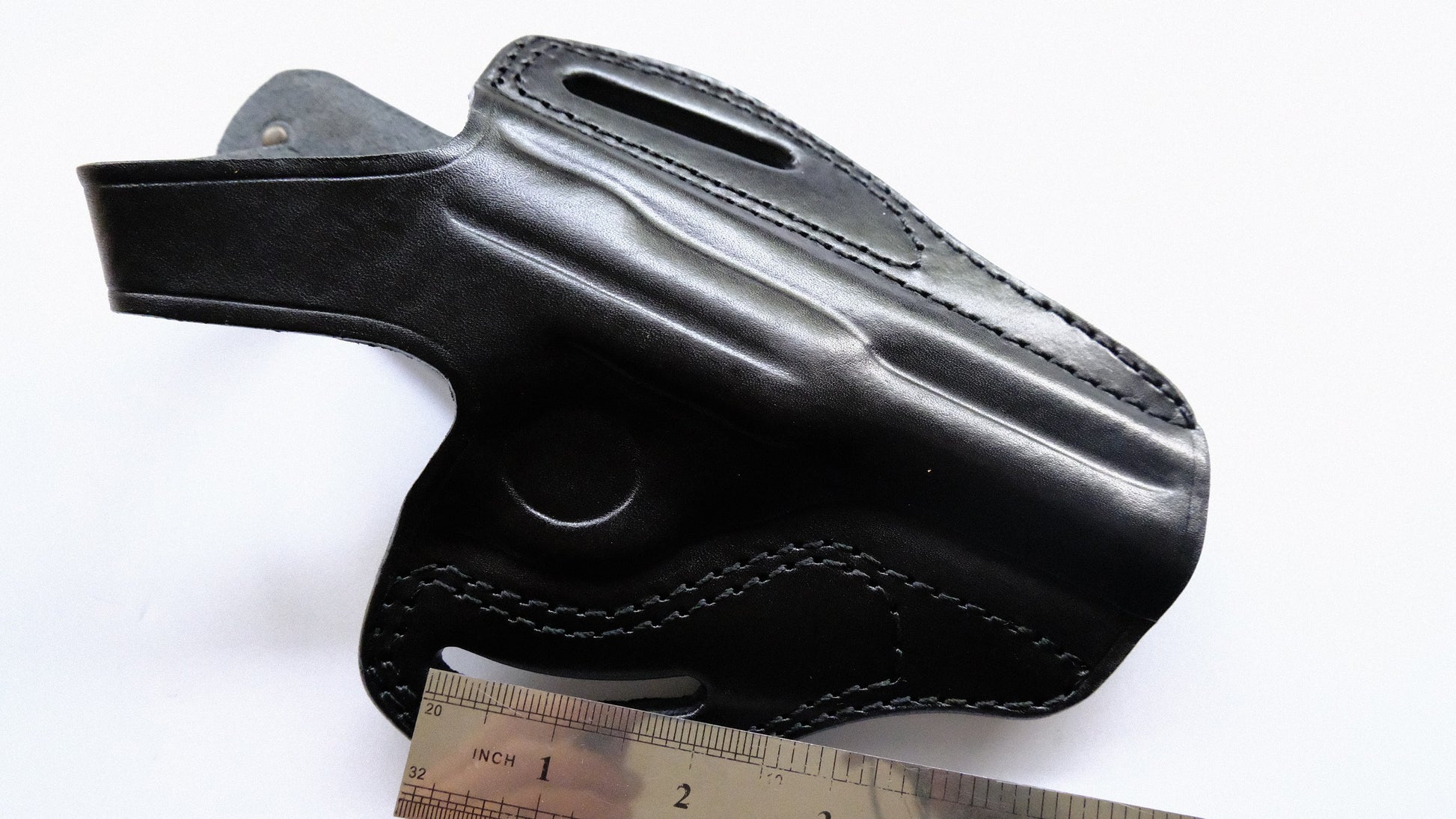 Cal38 Leather OWB Holster For Luger P08 Parabellum