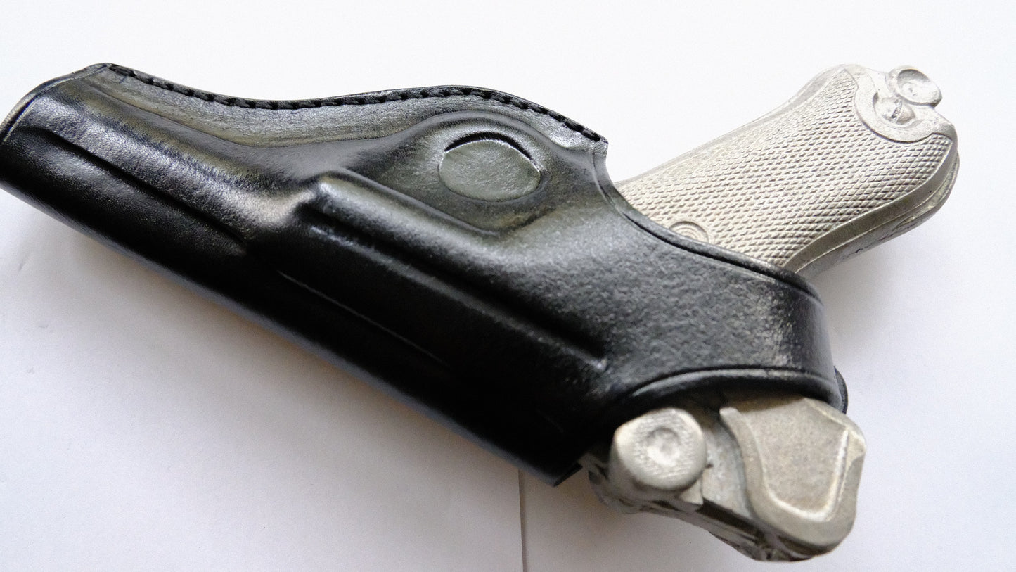 Cal38 Leather Cross Draw Holster For Luger P08 Parabellum