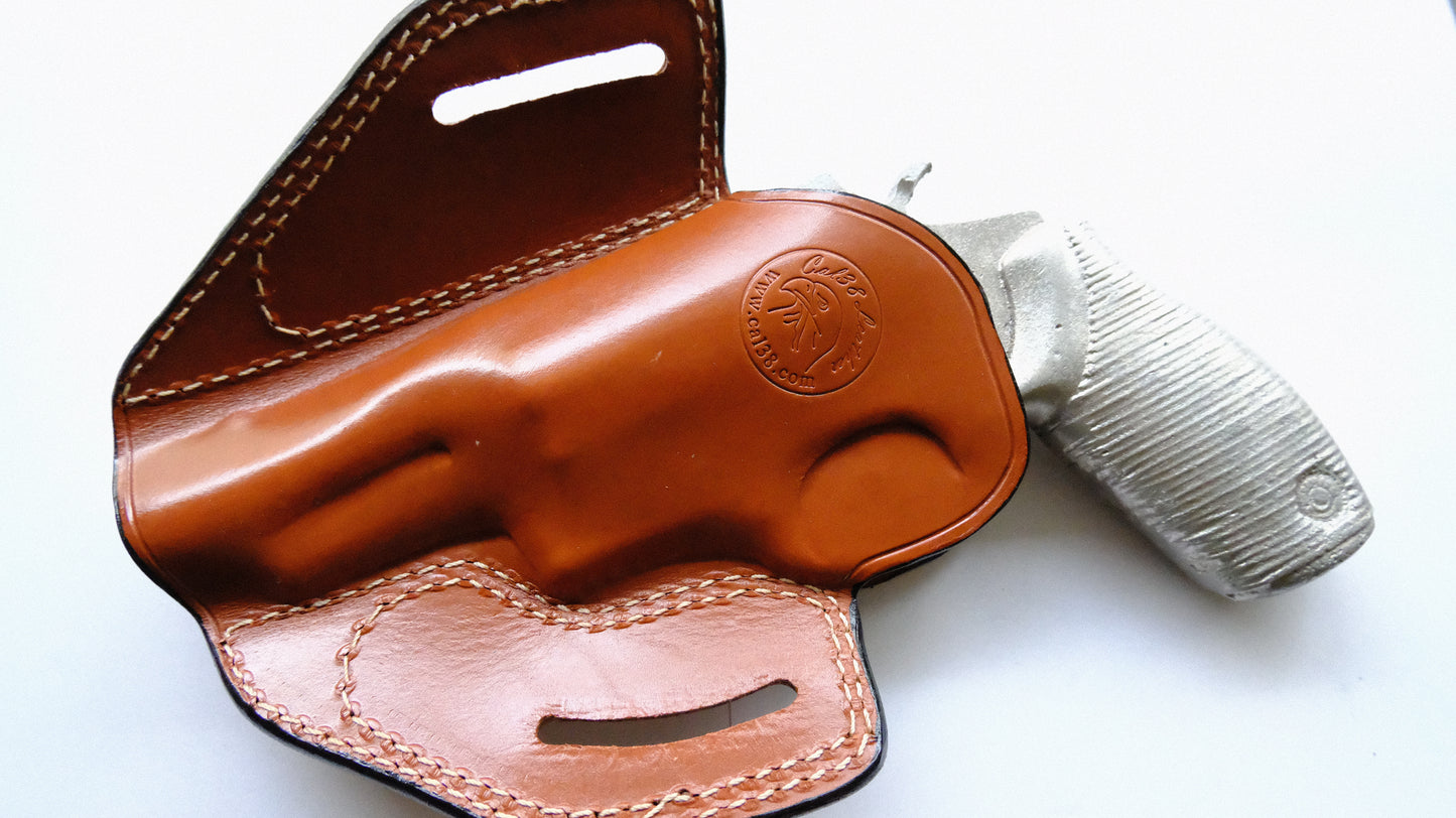 Cal38 Leather Speed Scabbard Holster For Taurus Judge Magnum 45 Colt 3 inch