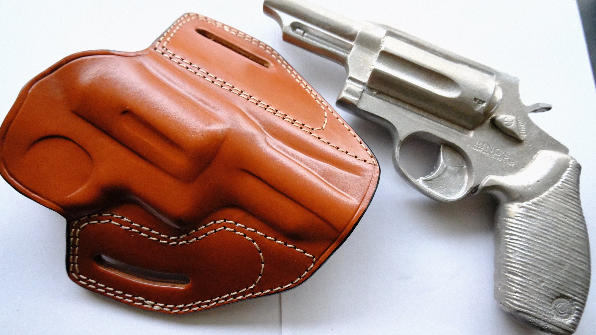 Cal38 Leather Speed Scabbard Holster For Taurus Judge Magnum 45 Colt 3 inch