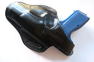 Leather OWB Pancake Holster for Browning Hi-Power (R.H) Black Tan