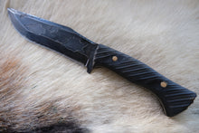 Load image into Gallery viewer, Custom Made Hunter Knife Engraved Blade - Durable 5160 High Carbon Steel