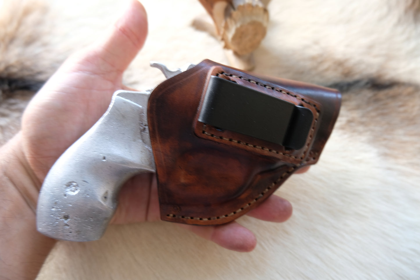 Custom Made Leather IWB Holster for Smith & Wesson J Frame 38 Special