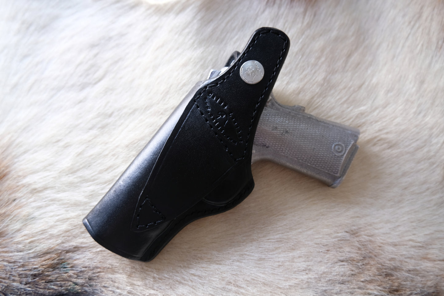 Leather Thumb Break owb Holster for Browning 1911 380 Black Label
