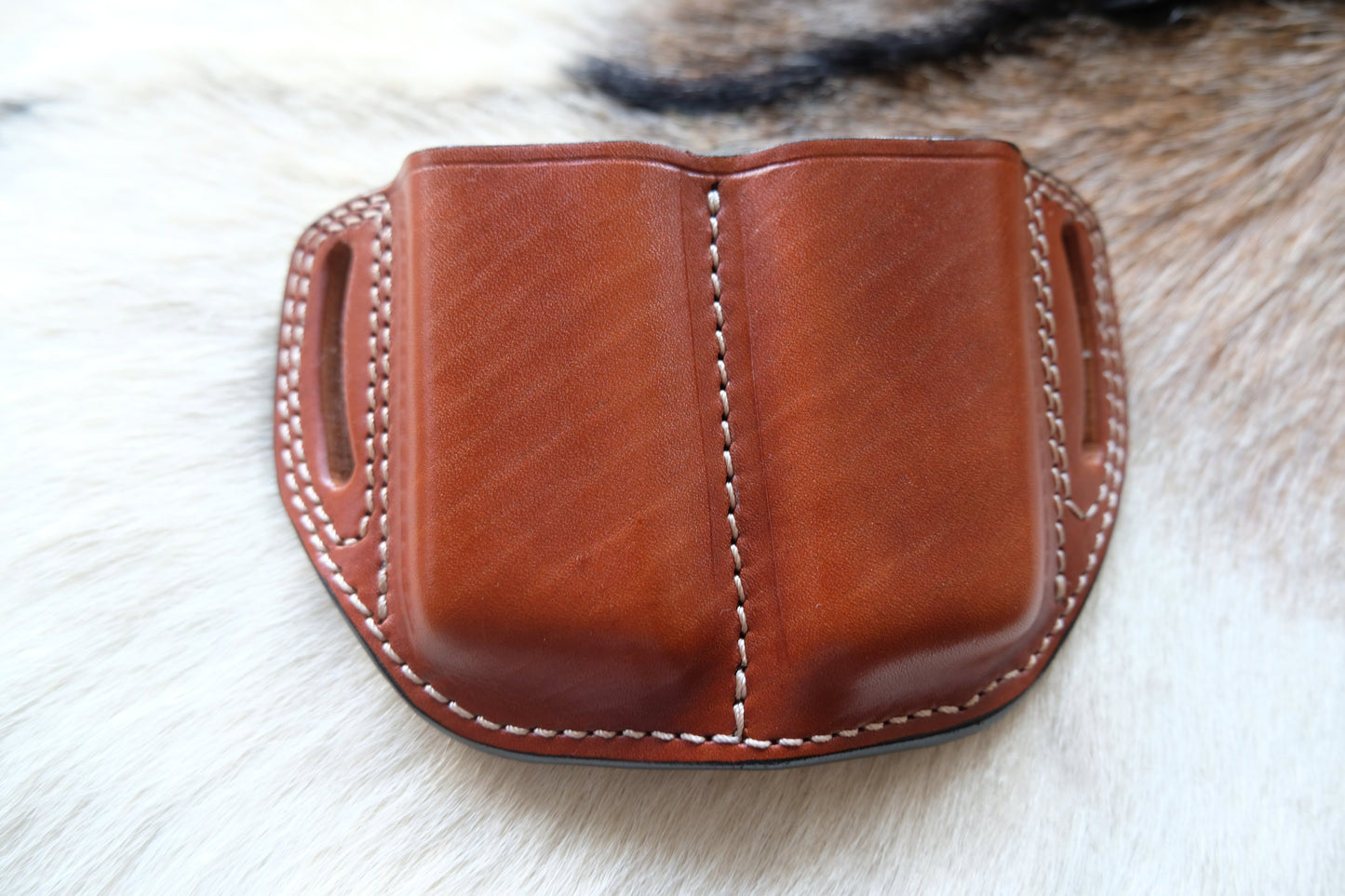 Leather Double Magazine Pouch for Desert Eagle