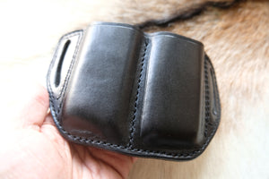 Leather Double Magazine Pouch for Desert Eagle