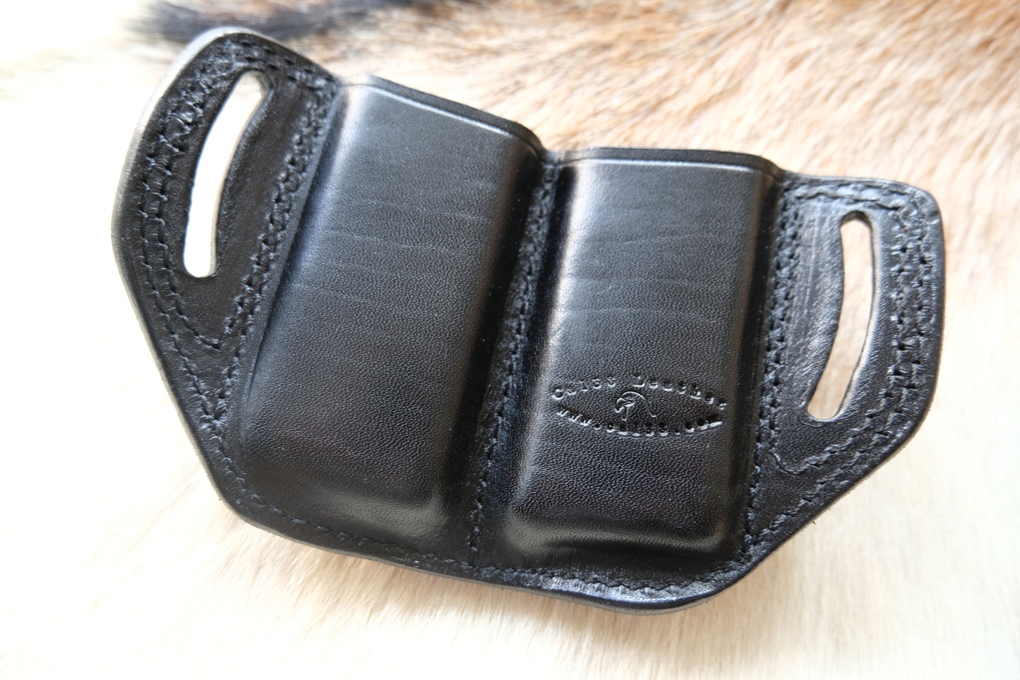 Leather Double Magazine Pouch for Desert Eagle