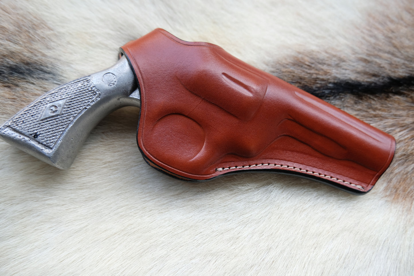 Leather OWB Holster For Smith and Wesson K Frame 38 special 4 inch