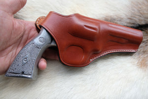 Leather OWB Holster For Smith and Wesson K Frame 38 special 4 inch