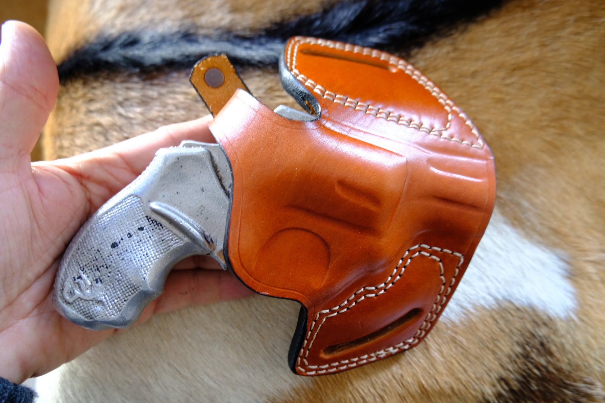 Handcrafted Leather Pancake Holster for Taurus 856-Brown