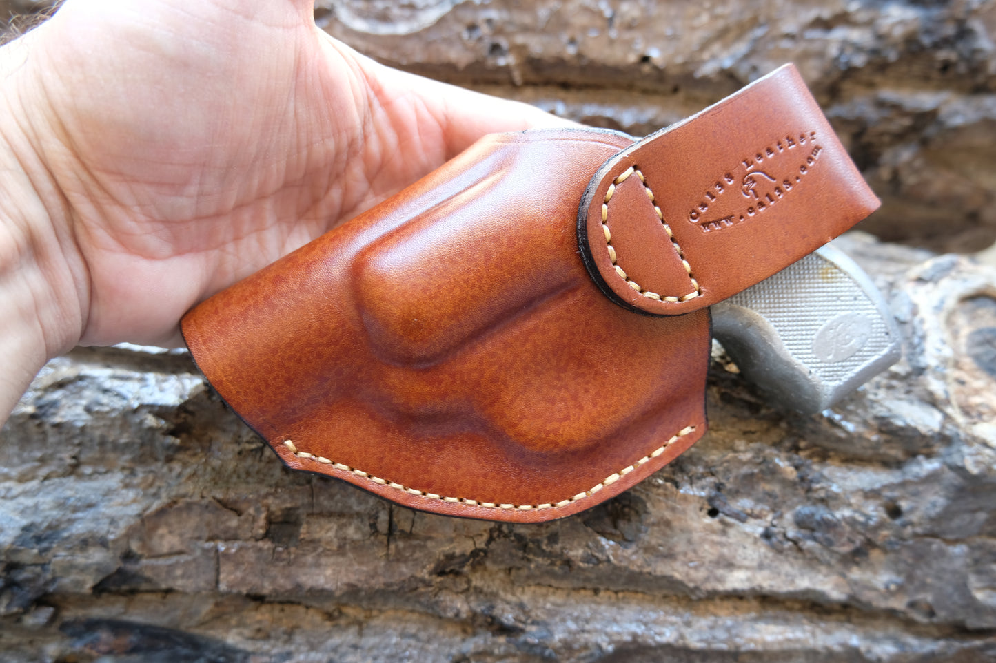 Hand-Stitched Leather OWB Holster for Kimber K6s