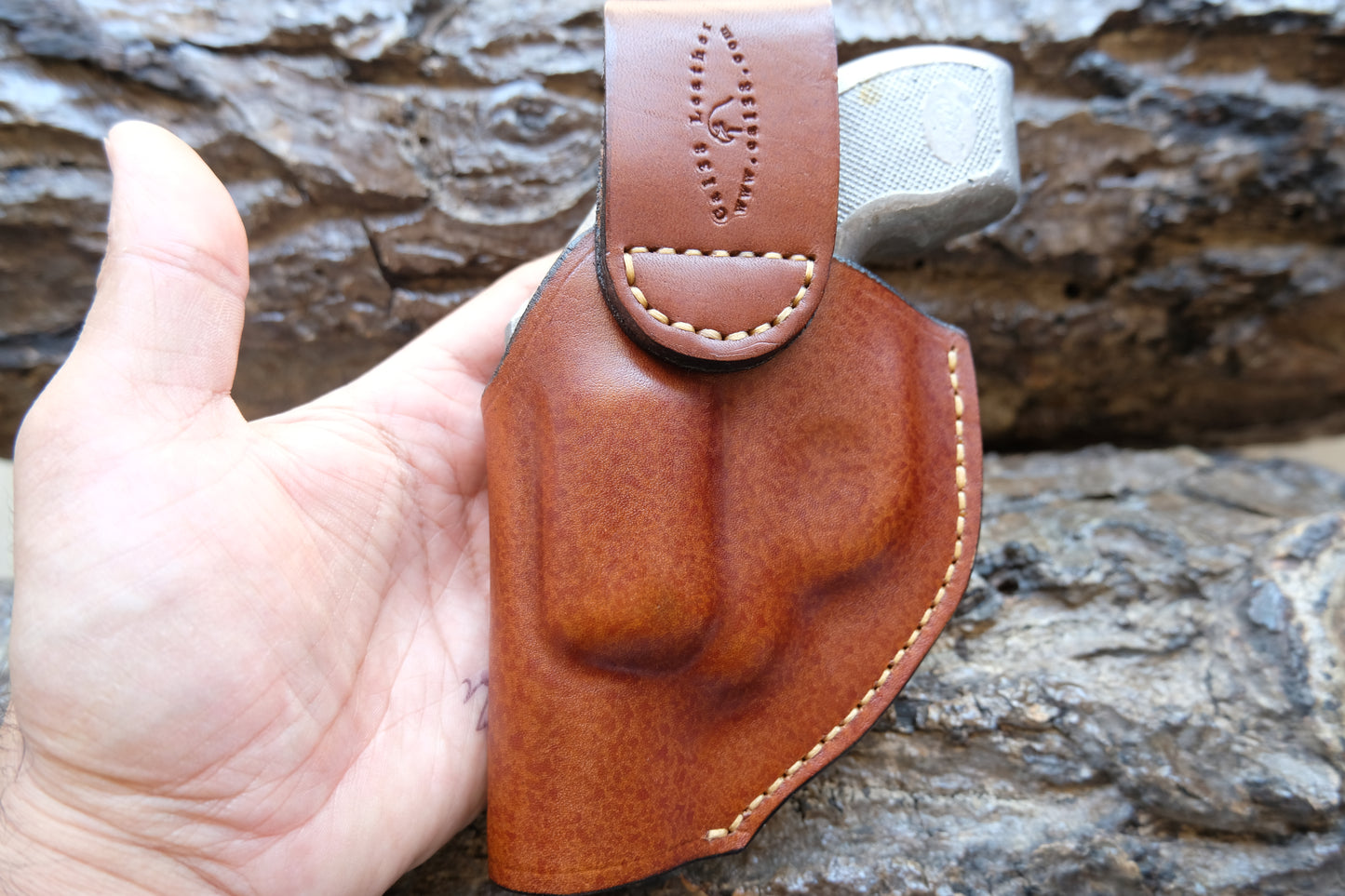 Hand-Stitched Leather OWB Holster for Kimber K6s