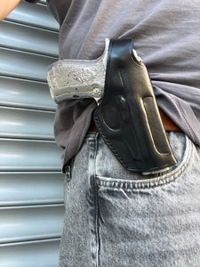 Leather OWB Thumb Break Holster for Model 84FS,85