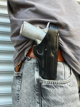 Load image into Gallery viewer, Leather Thumb Break owb Holster for Browning 1911 380 Black Label