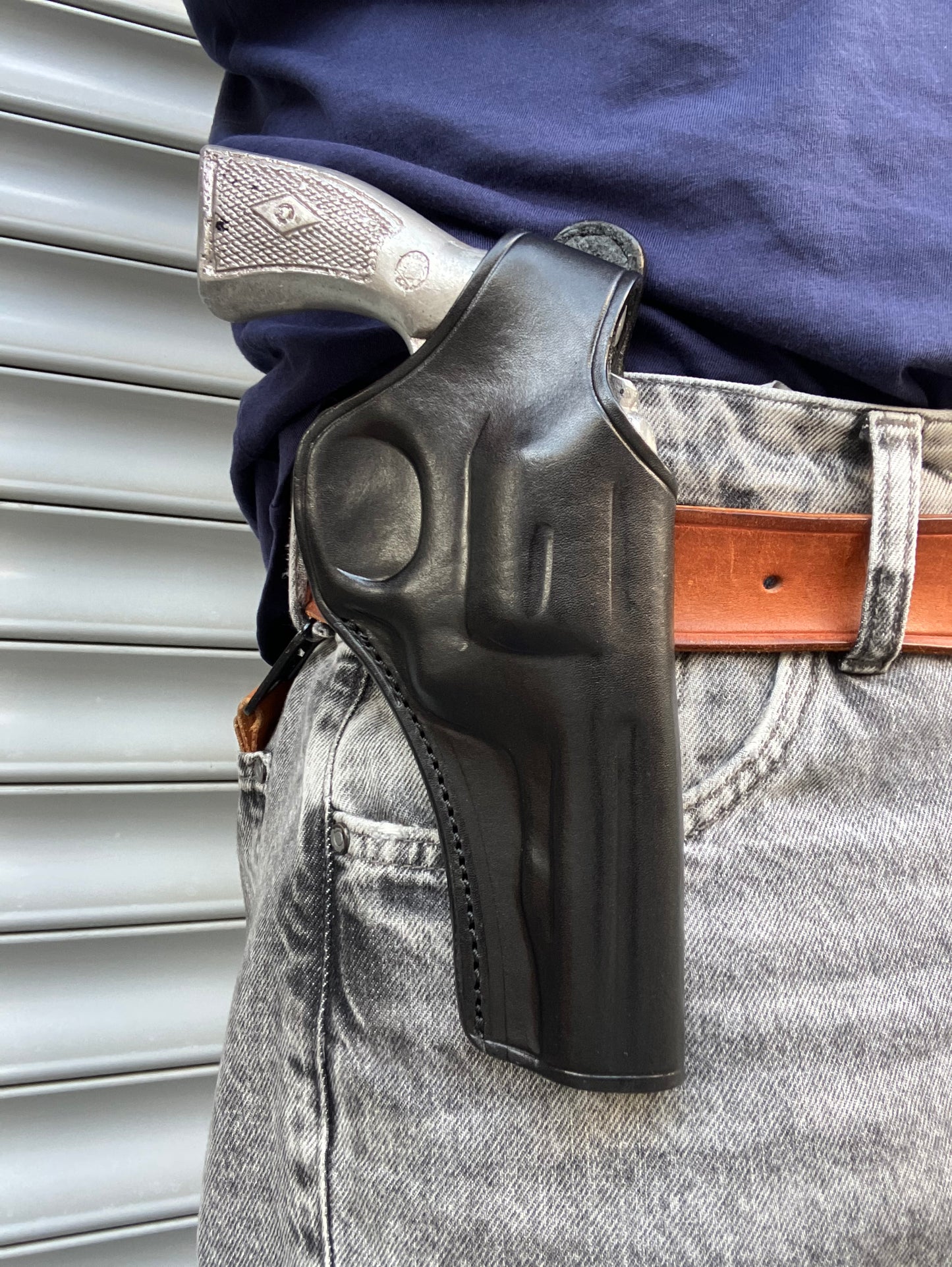 Leather OWB Holster For Smith and Wesson K Frame 38 special 4 inch
