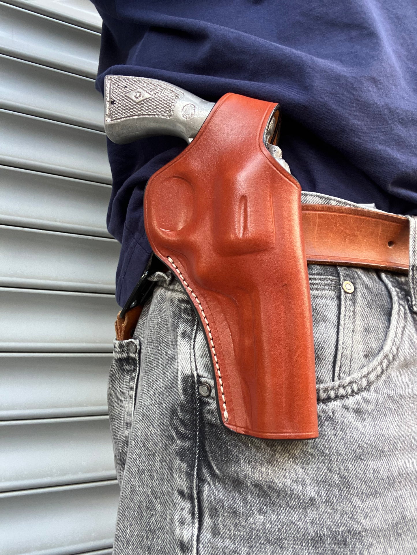 Leather OWB Holster For Smith and Wesson K Frame 38 special 4 inch