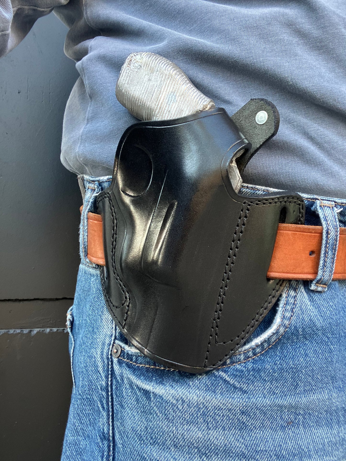 Leather OWB Holster For Taurus Judge 45 Colt / 410 2 inch