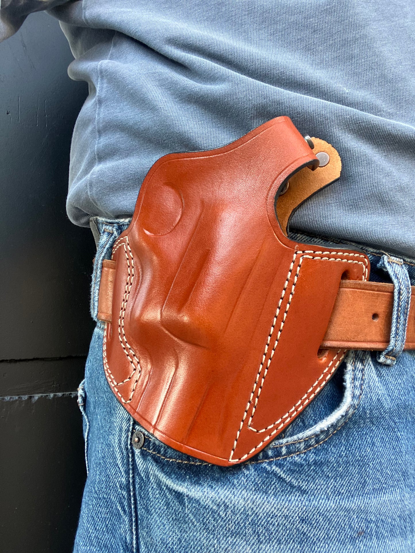 Leather OWB Holster For Taurus Judge 45 Colt / 410 2 inch
