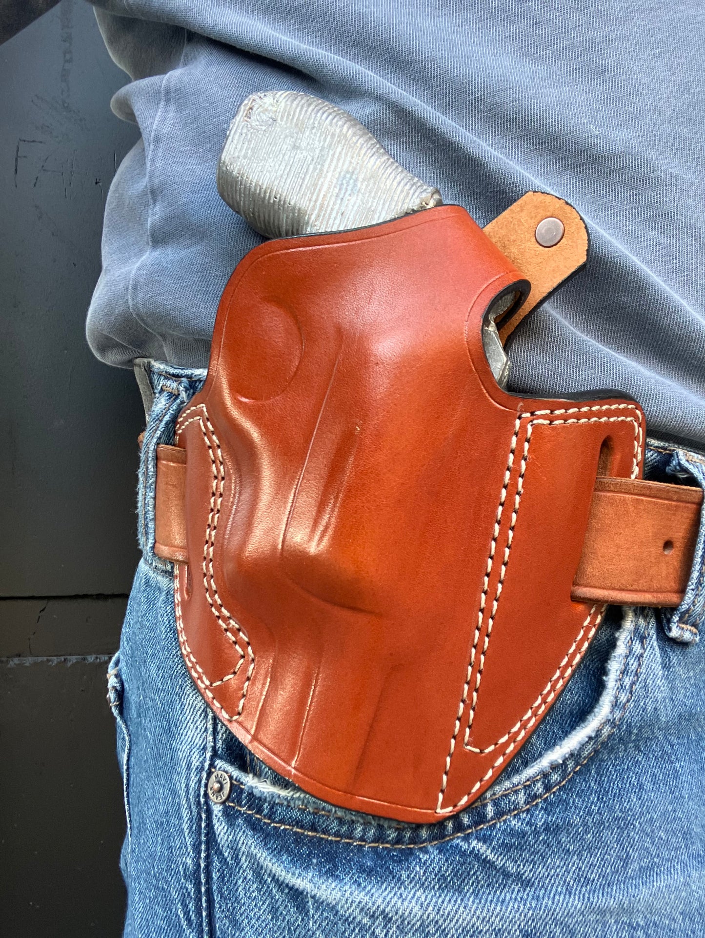 Leather OWB Holster For Taurus Judge 45 Colt / 410 2 inch