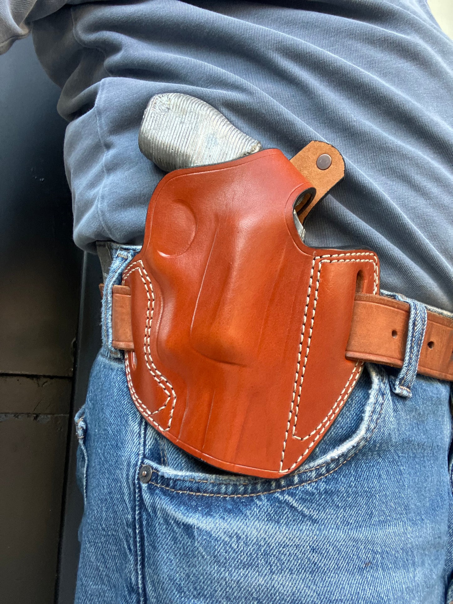 Leather OWB Holster For Taurus Judge 45 Colt / 410 2 inch