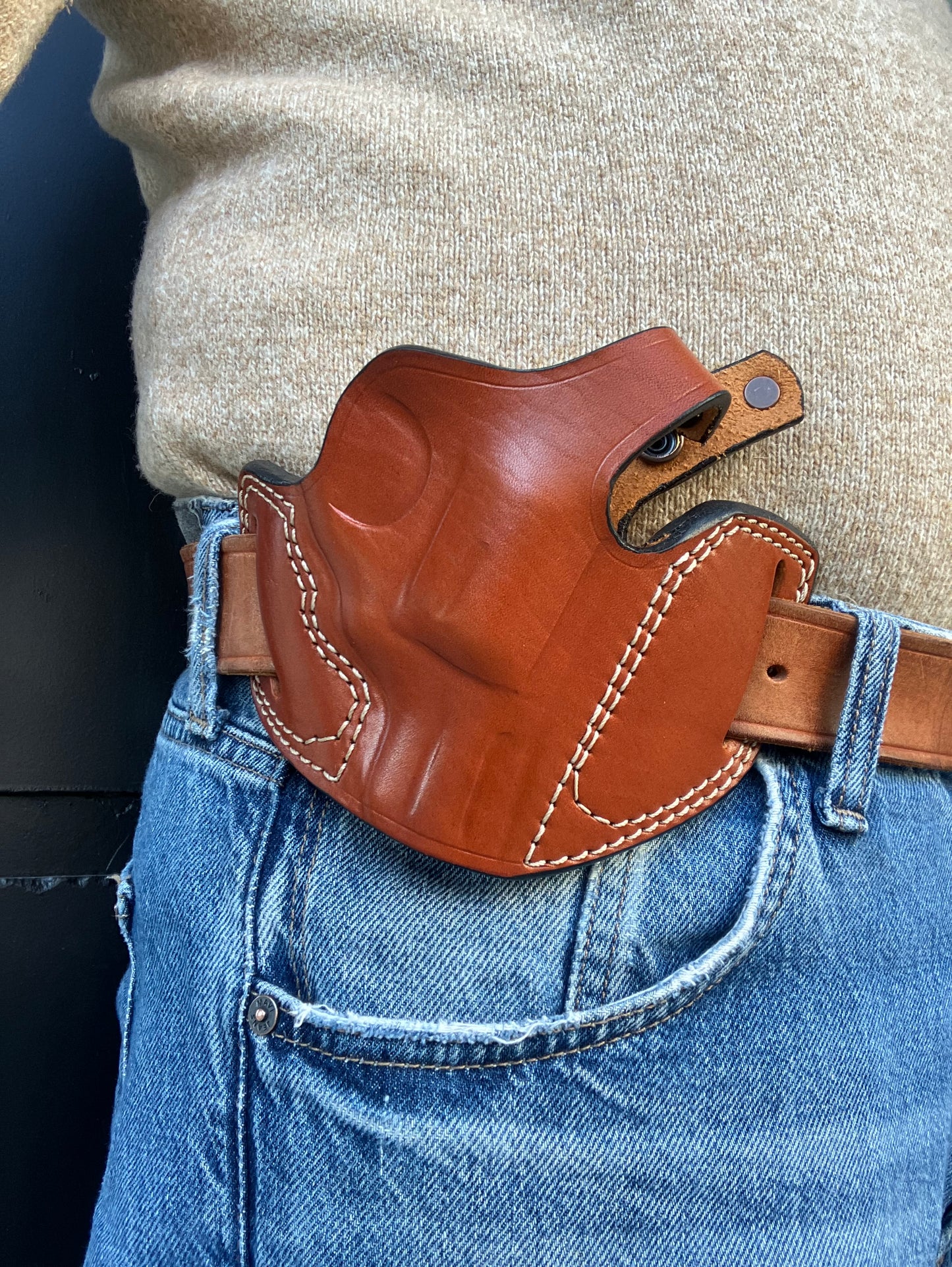  Leather Pancake Holster for Taurus 856-Brown