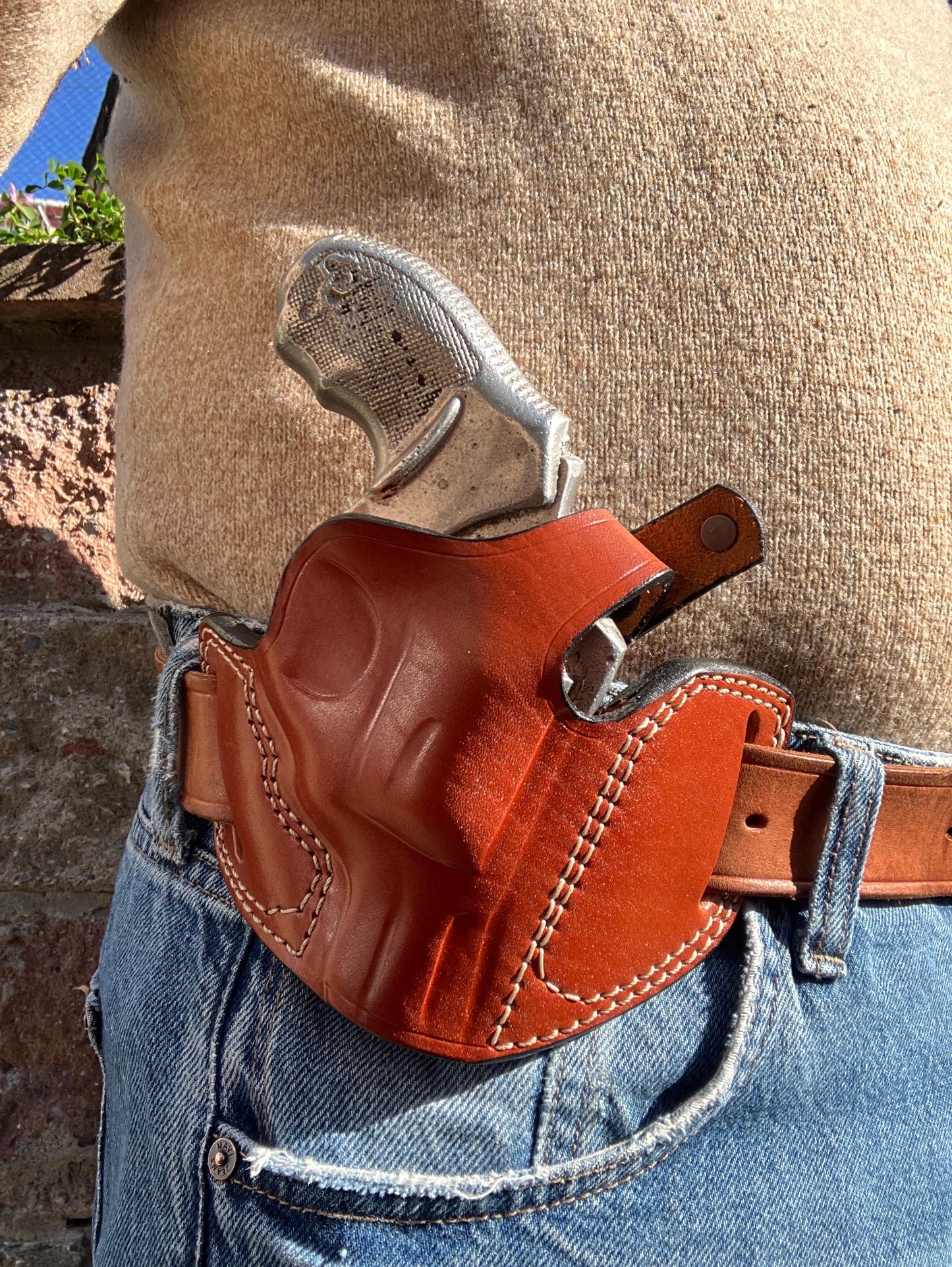  Leather Pancake Holster for Taurus 856-Brown