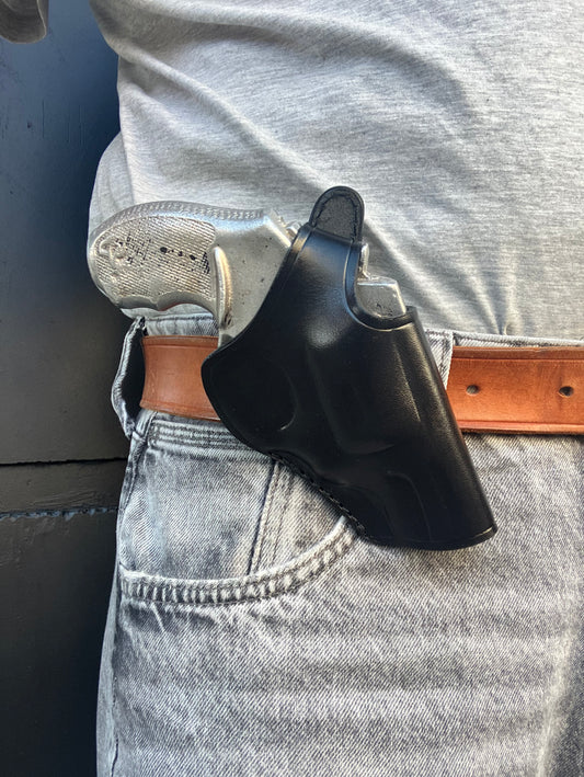 OWB Belt Leather Holster with Thumb Break For Taurus 856 38 Special 2" inch