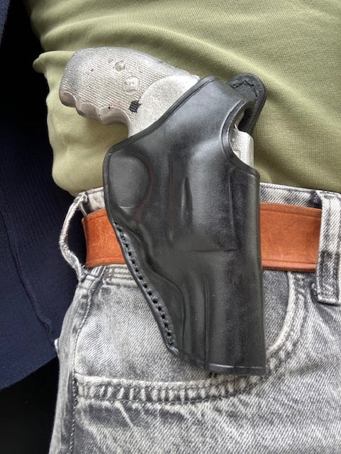 Thumb Break Leather OWB Holster: Charter Arms Bulldog Standard .44 S&W 2.5" Barrel 5 Shot