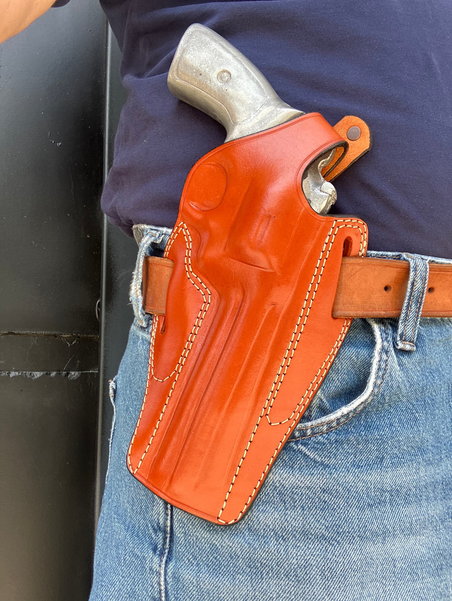 Leather OWB  Holster For Ruger GP100 357 Magnum 6 inch