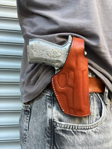 Leather OWB Thumb Break Holster for Model 84FS,85