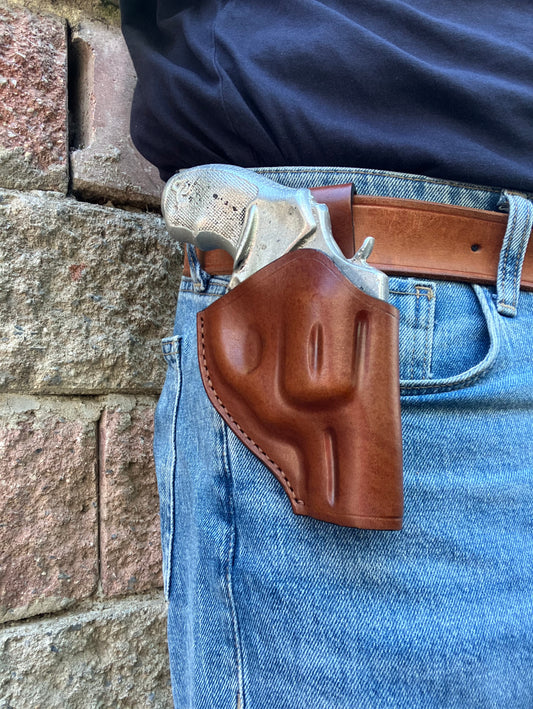 Hand-Stitched Leather OWB Holster for Taurus 856 Snub Nose 2"