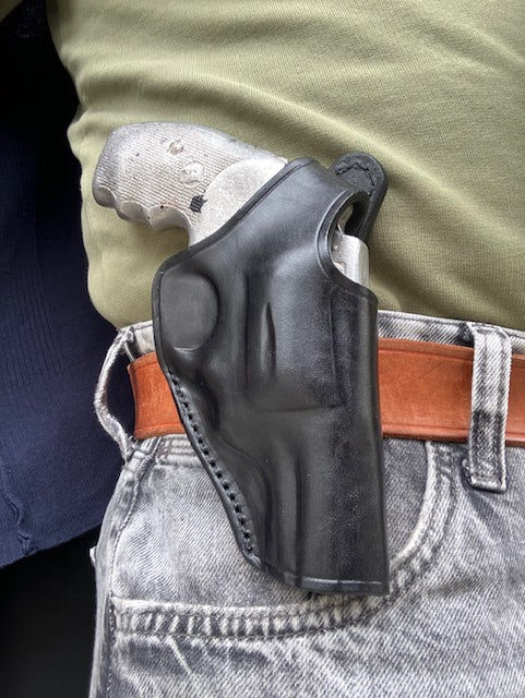 Thumb Break Leather OWB Holster: Charter Arms Bulldog Standard .44 S&W 2.5" Barrel 5 Shot