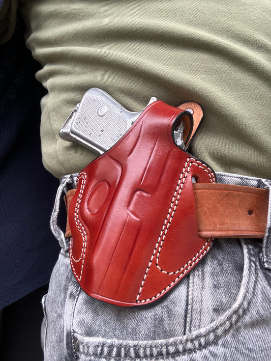 Leather owb Holster For Walther PPK/S 9mm Kurz (R.H)