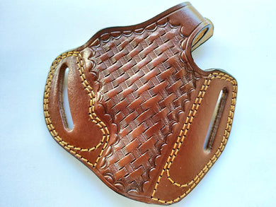 Leather Basket Weave owb Holster for Taurus 85 Ultralite 38special (R.H)