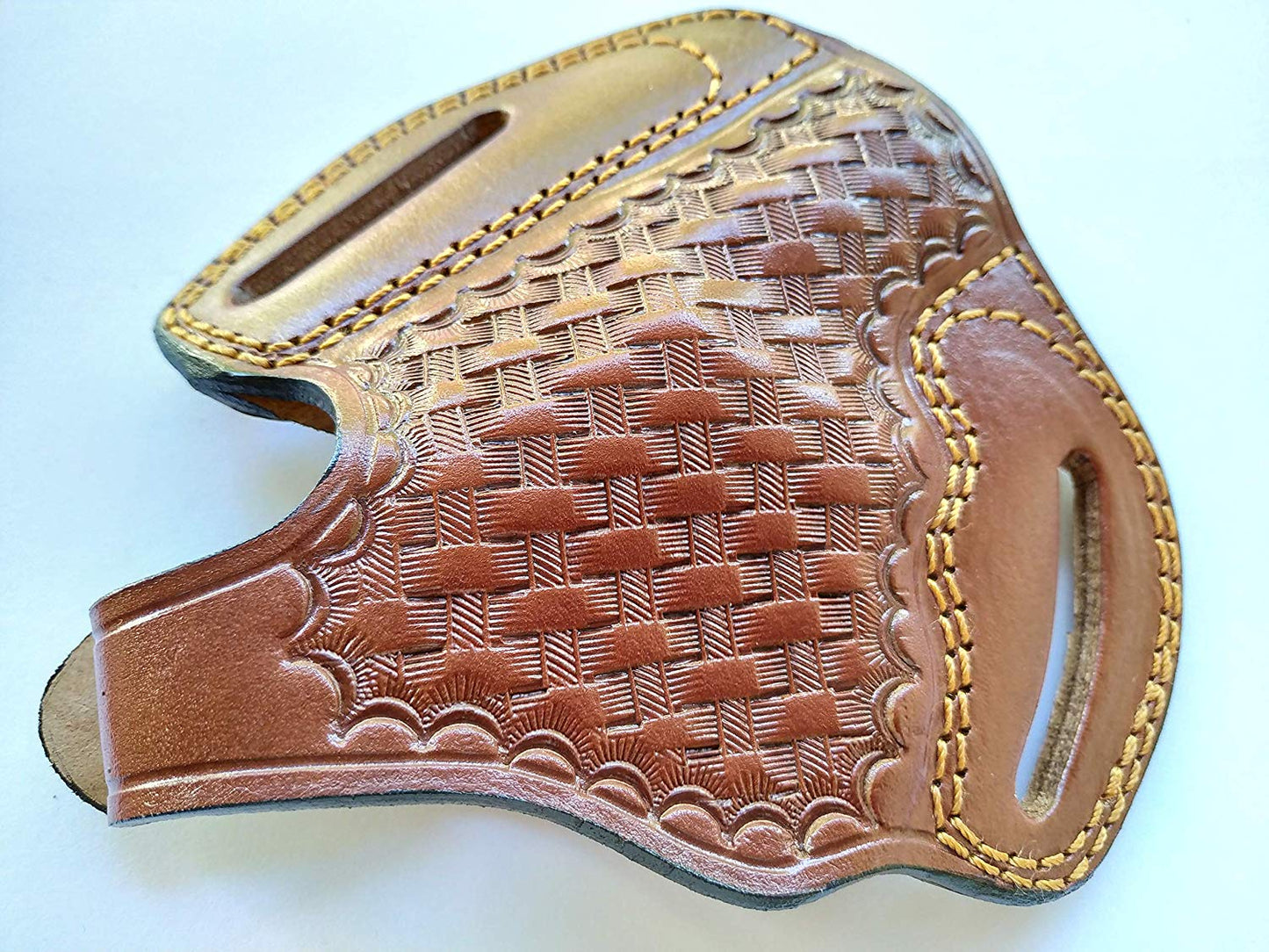Leather Basket Weave owb Holster for Taurus 85 Ultralite 38special (R.H)