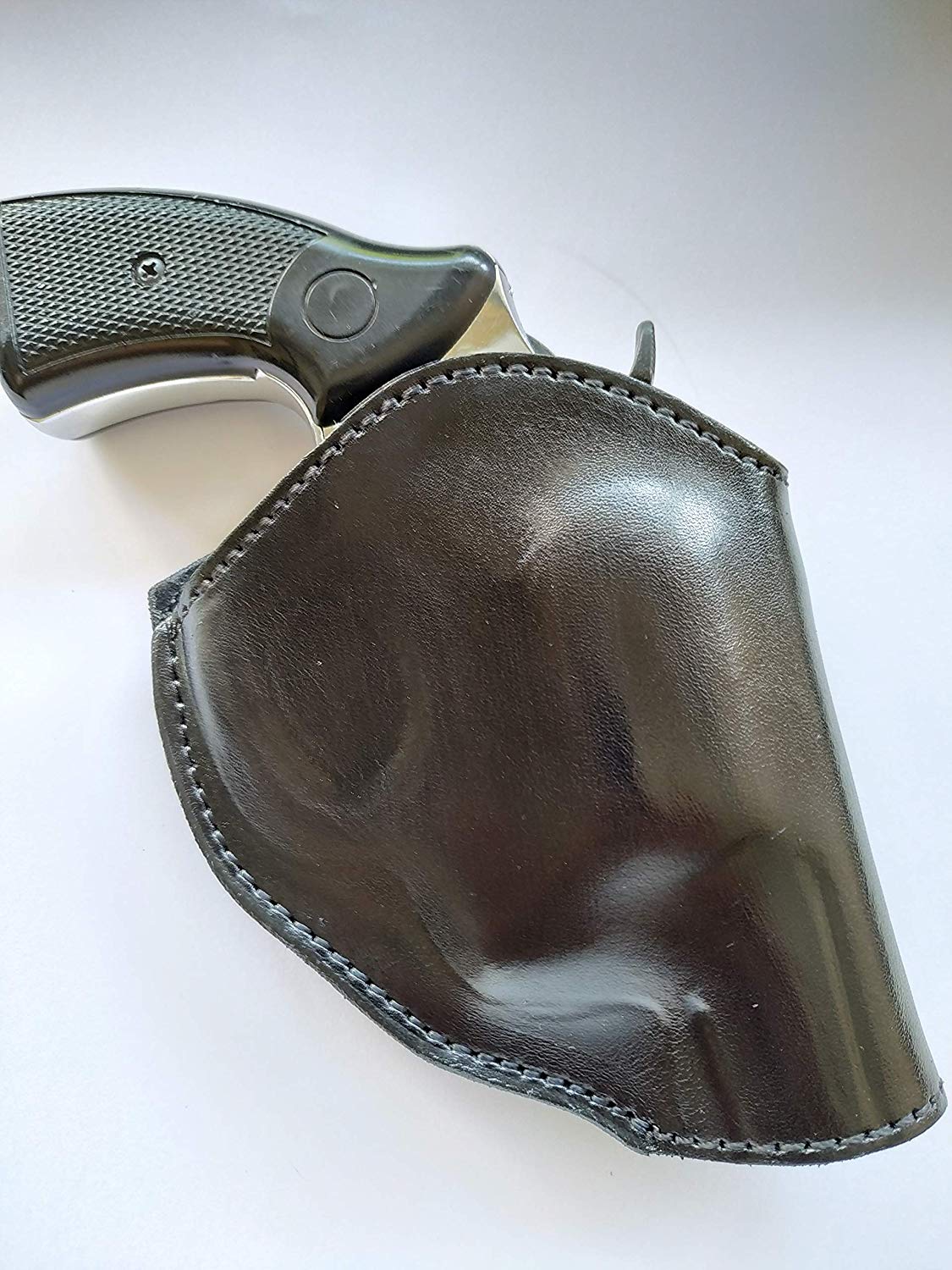 Cal38 Leather Two Position Belt open top Holster for Rock Island Armory 38 Special Snub Nose