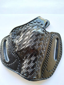 Leather Basket Weave owb Holster for Taurus 85 Ultralite 38special (R.H)