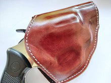 Load image into Gallery viewer, Handcrafted Leather Two Position Belt Open Top Holster for Colt 38 special Snub Nose